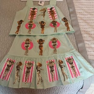 Queen of Sparkles summer set (top and skort)